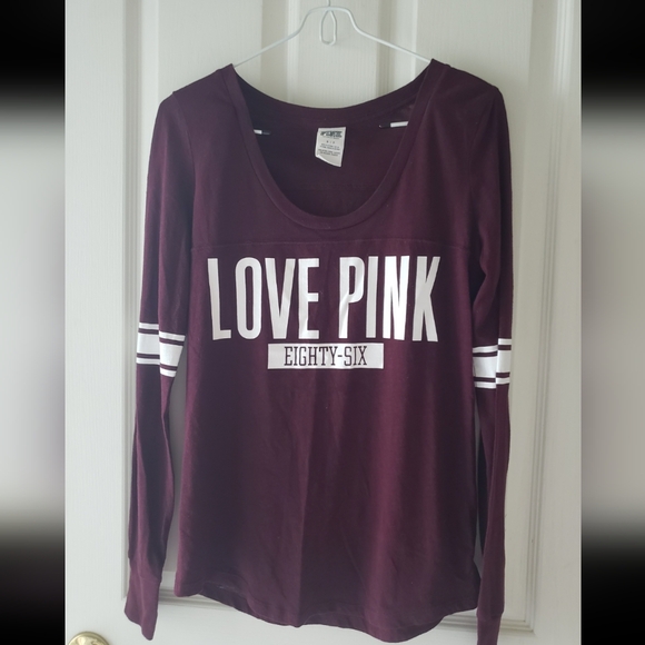 Maroon Pink Victoria Secret long sleeve tshirt - Picture 5 of 5